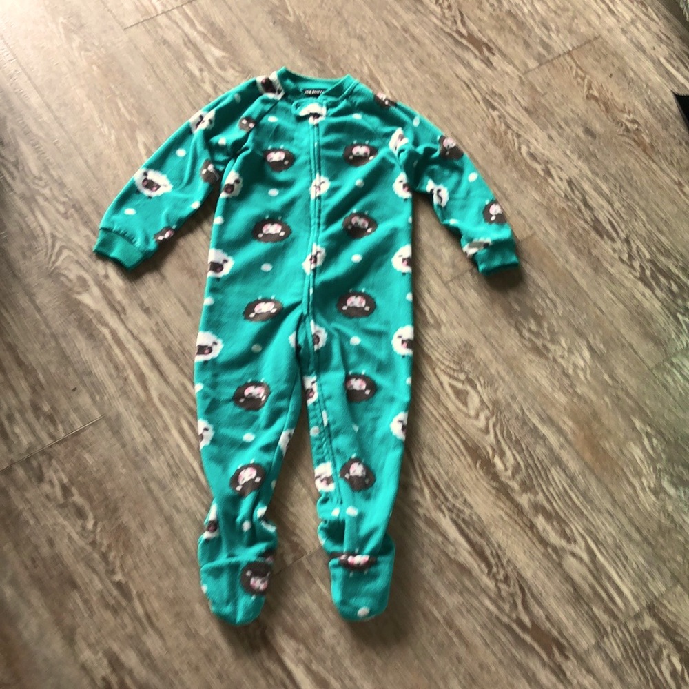 Joe Boxer Girls Sheep Fleece Footed Pajamas
